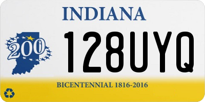 IN license plate 128UYQ