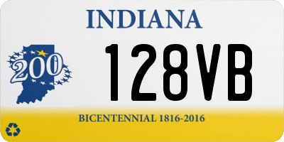 IN license plate 128VB