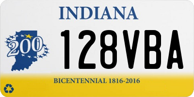IN license plate 128VBA