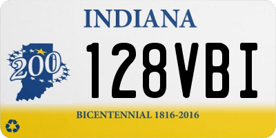 IN license plate 128VBI
