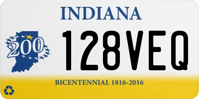 IN license plate 128VEQ