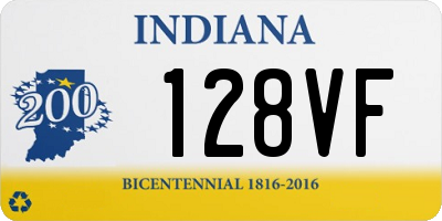 IN license plate 128VF