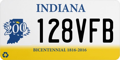 IN license plate 128VFB