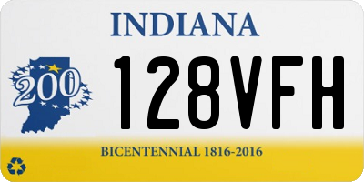 IN license plate 128VFH