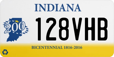 IN license plate 128VHB