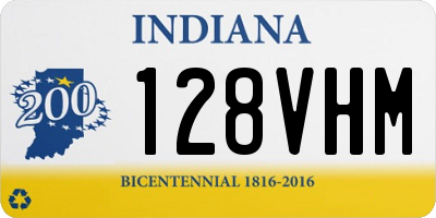 IN license plate 128VHM