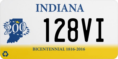 IN license plate 128VI
