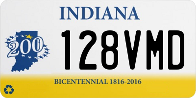 IN license plate 128VMD