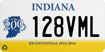 IN license plate 128VML