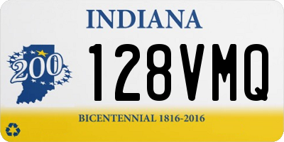 IN license plate 128VMQ