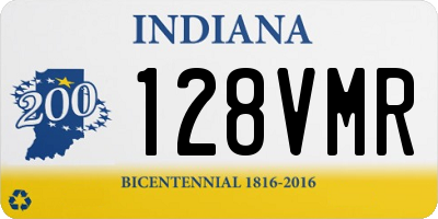 IN license plate 128VMR