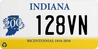 IN license plate 128VN