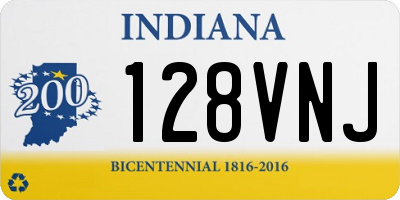 IN license plate 128VNJ