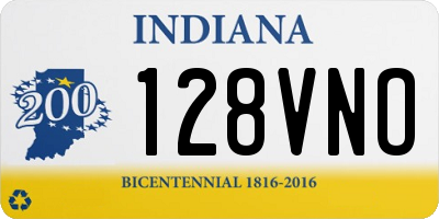 IN license plate 128VNO