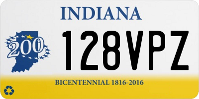 IN license plate 128VPZ