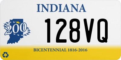 IN license plate 128VQ