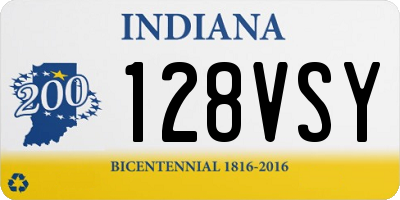 IN license plate 128VSY