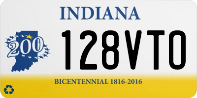 IN license plate 128VTO