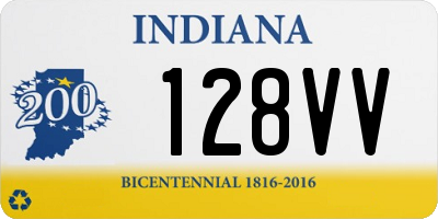 IN license plate 128VV