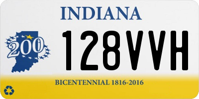 IN license plate 128VVH