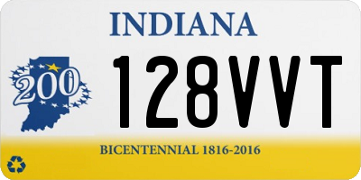 IN license plate 128VVT
