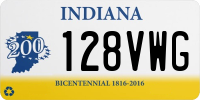 IN license plate 128VWG