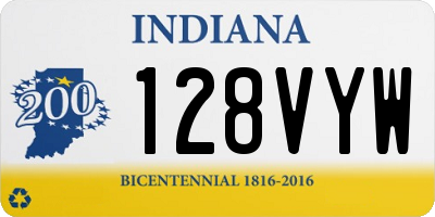 IN license plate 128VYW