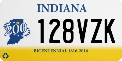 IN license plate 128VZK