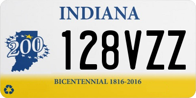 IN license plate 128VZZ