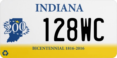 IN license plate 128WC