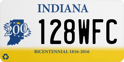 IN license plate 128WFC