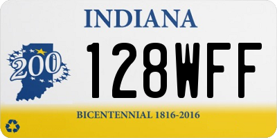 IN license plate 128WFF