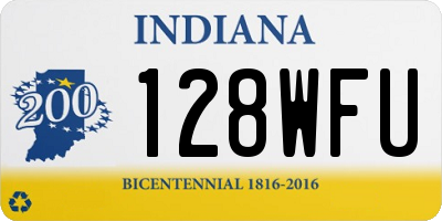 IN license plate 128WFU
