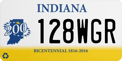IN license plate 128WGR