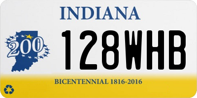 IN license plate 128WHB