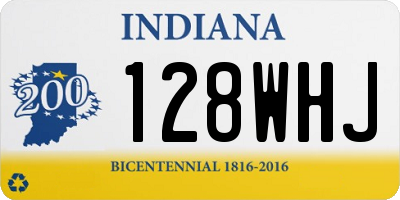 IN license plate 128WHJ