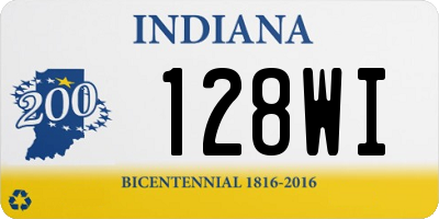 IN license plate 128WI