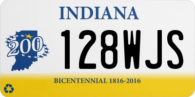 IN license plate 128WJS