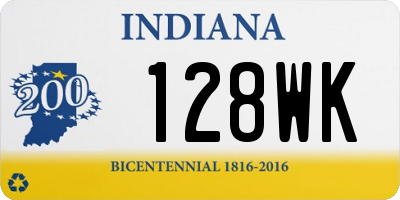 IN license plate 128WK