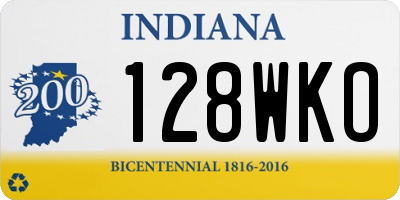 IN license plate 128WKO