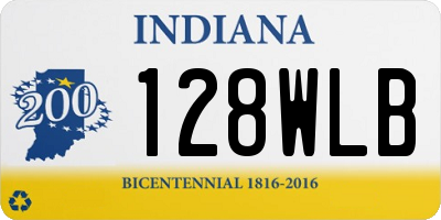 IN license plate 128WLB