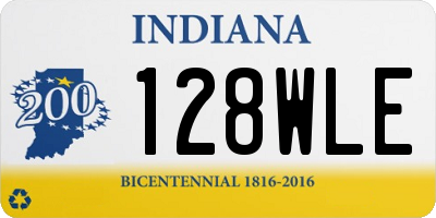 IN license plate 128WLE