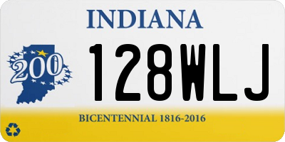 IN license plate 128WLJ