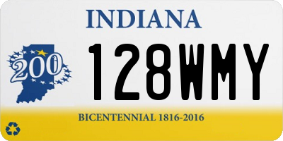 IN license plate 128WMY
