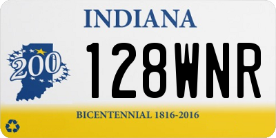 IN license plate 128WNR