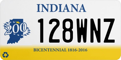 IN license plate 128WNZ