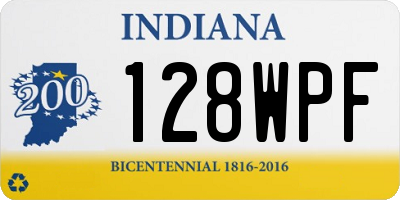 IN license plate 128WPF