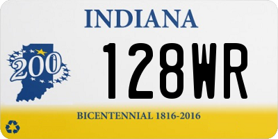 IN license plate 128WR