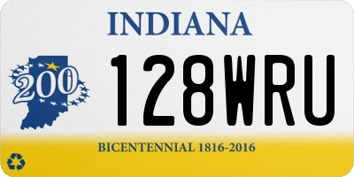 IN license plate 128WRU