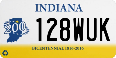 IN license plate 128WUK